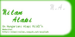 milan alapi business card